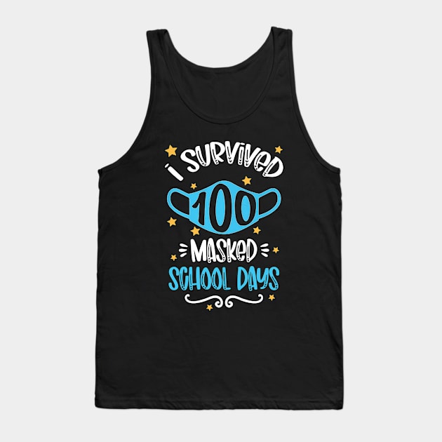 i survived 100 masked school days Tank Top by teecrafts